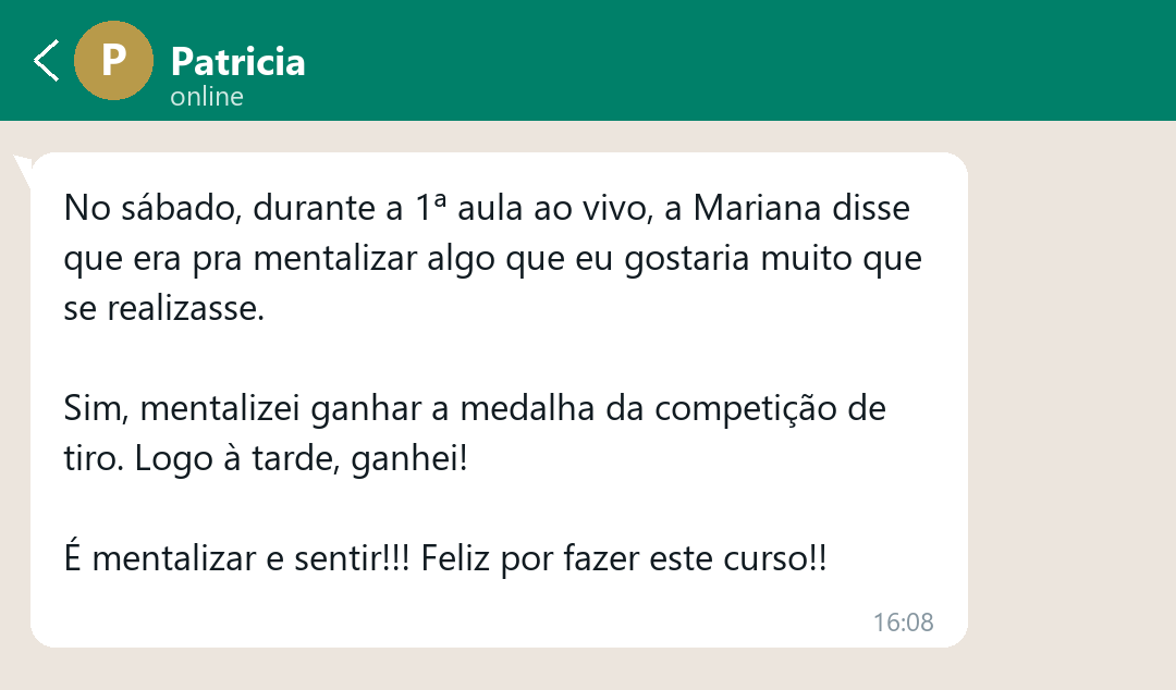 Depoimento de aluna