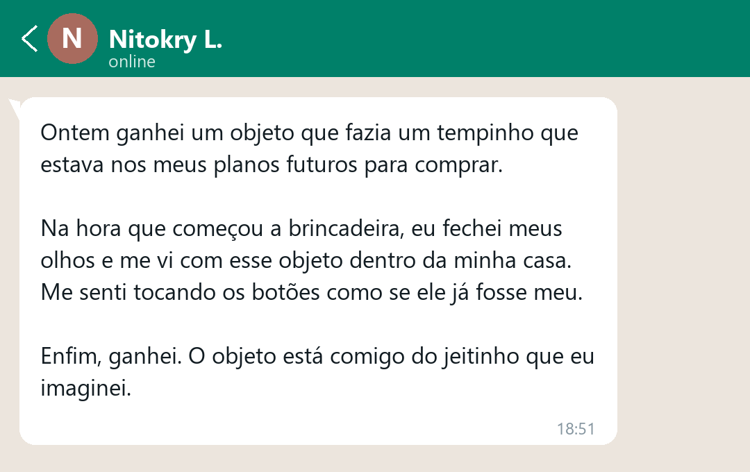 Depoimento de aluna