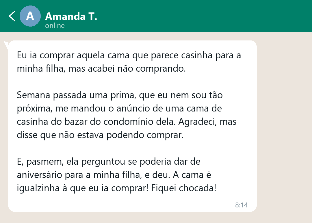Depoimento de aluna
