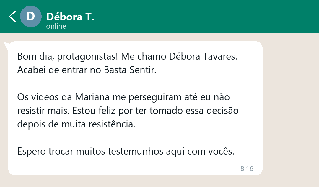 Depoimento de aluna