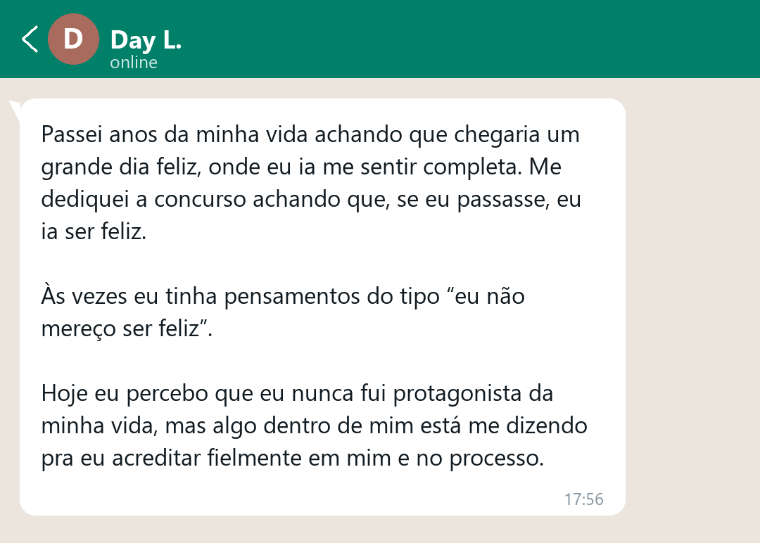 Depoimento de aluna